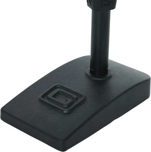 Vista 15 de Gator Frameworks - Soporte de micrófono de base corta y pesada con brazo telescópico y contrapeso de 2.5 libras, ideal para escritorio, grabación