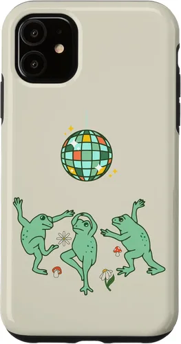 Vista 8 de Funny Frog Disco Dance 70s 80s Groovy Hippie Funky Party Case para iPhone 16