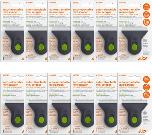 Vista 12 de Slice 10593 Regular - Auto-retráctil, Raspador Utilitario, Hoja de Cerámica se Retrae Automáticamente, Libre de Óxido, Seguro para los Dedos