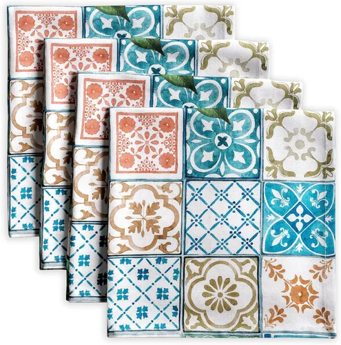 Vista 33 de Maison d' Hermine Juego de 4 servilletas de tela 100% algodón, suaves y duraderas, servilletas cuadradas reutilizables para uso diario, lavables