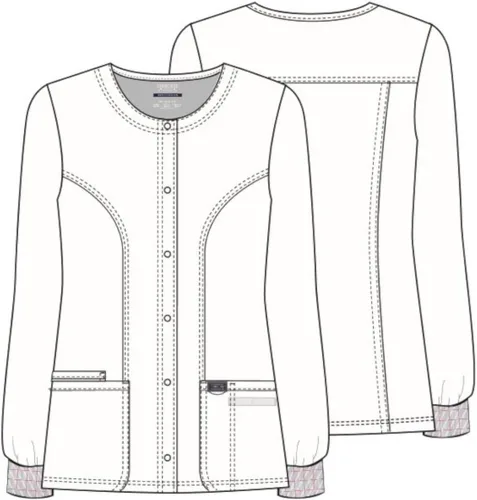 Vista 4 de Cherokee Women's Snap Front Warm-up Jacket