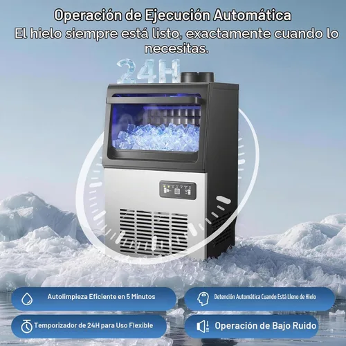Vista 5 de Máquina de hielo comercial de 90 libras, almacenamiento de 18