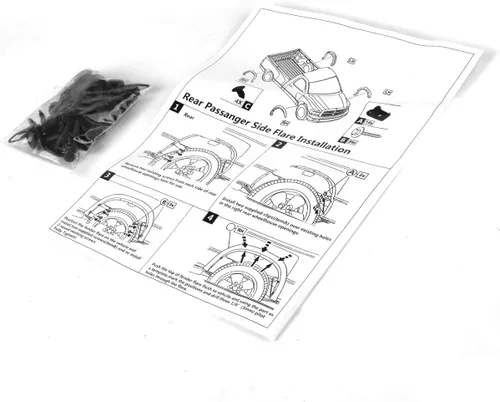 Vista 6 de DNA Motoring IF-10021-MBK - Juego de 4 protectores de rueda de guardabarros estilo OE compatibles con 11-18 Ram 1500, excluye los modelos RT y Rebel