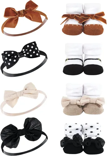 Vista 55 de Hudson Baby Conjunto de regalo de diadema y calcetines para niña