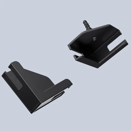 Vista 5 de Soporte de montaje en pared para tabletas Smartphones Fácil instala con adhesivo o tornillos EReader Montaje en pared Negro