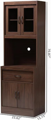 Vista 3 de Baxton Studio Mueble de cocina, marrón nogal