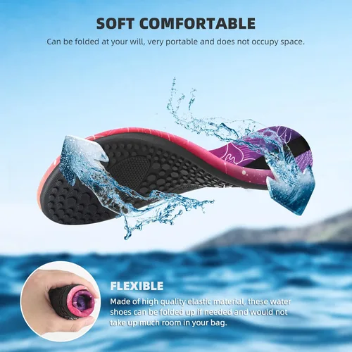 Vista 3 de Zapatos de agua para mujeres y hombres secado rápido calcetines acuáticos natación playa descalzo yoga ejercicio accesorios deportivos piscina