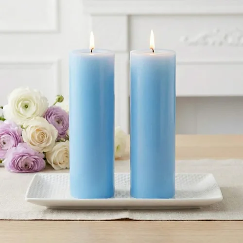 Vista 45 de Richland® Juego de 20 velas de pilar de 2 x 3 pulgadas, color marfil sin perfume
