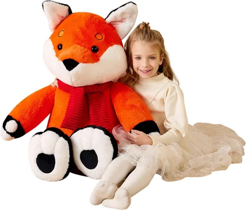 Vista 10 de EARTHSOUND Juguete de Peluche de Animal Relleno Caticornio Gato Unicornio Gigante, Juguetes Suaves Lindos Grandes Jumbo, 23 pulgadas Gran
