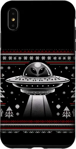 Vista 11 de Lindo alienígena OVNI Navidad Ugly Sweater Pijamas Caso para iPhone 16