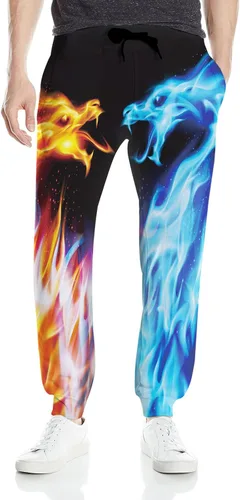 Vista 3 de Idgreatim - Pantalones deportivos para hombre y mujer informales con cordón