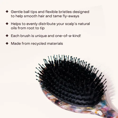 Vista 2 de Everist Cepillo para el cabello Smooth & Shine - Cepillo vegano para desenredar y alisar con cerdas de jabalí para todo tipo de cabello
