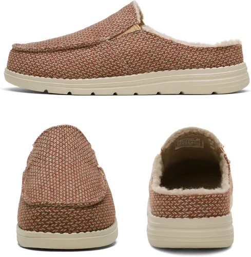 Vista 2 de Bruno Marc Pantuflas cómodas y mullidas para mujer, de piel sintética, para interiores y exteriores