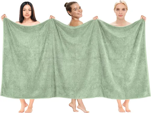 Vista 121 de Cotton Paradise Juego de 6 toallas, 100% algodón suave y absorbente turco para baño, 2 toallas de baño, 2 toallas de mano, 2 toallitas, juego