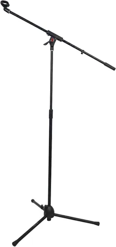 Vista 3 de DJ Pro Audio Band Micrófono Trípode Soportes Boom con Bolsas de transporte y Clips de micrófono Paquete de 4