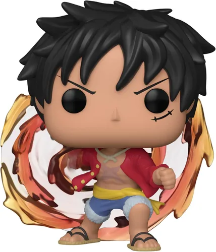Vista 4 de Funko Pop! Animation: One Piece - Red Hawk Luffy Exclusive - Brilla en la oscuridad - Figura de vinilo coleccionable - Idea de regalo - Producto