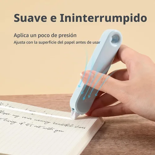 Vista 4 de 5 cintas correctoras estéticas, cinta extraíble blanca, de secado rápido, corrección instantánea, fácil de usar para suministros de oficina escolar