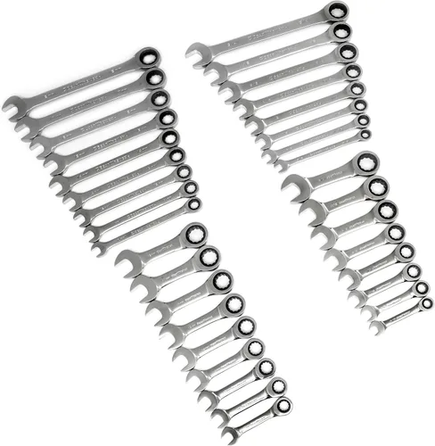 Vista 14 de GEARWRENCH 85034 - Juego de llaves de carraca estándar y Stubby de 34 piezas, SAE y métricas (Paquete de 4)