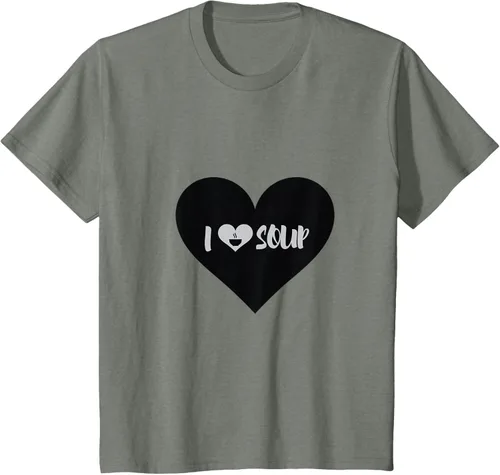 Vista 97 de I Love Soup - Camiseta de regalo con forma de corazón, Blanco, S Asfalto