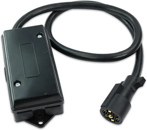 Vista 6 de Cable de remolque en línea de 7 vías resistente con caja de conexiones de 7 bandas, 4 pies, resistente a la intemperie (4 pies)