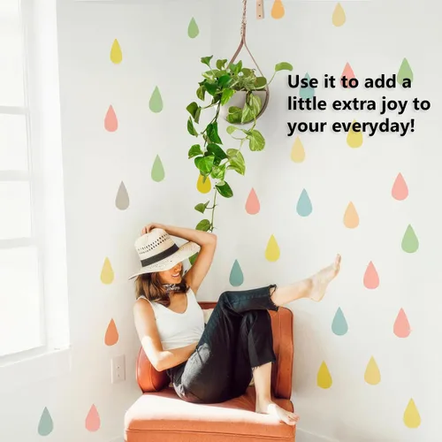 Vista 2 de Hajia Maceta colgante en forma de gota de agua, colgador de plantas de metal con maceta no desmontable, soporte para plantas colgantes