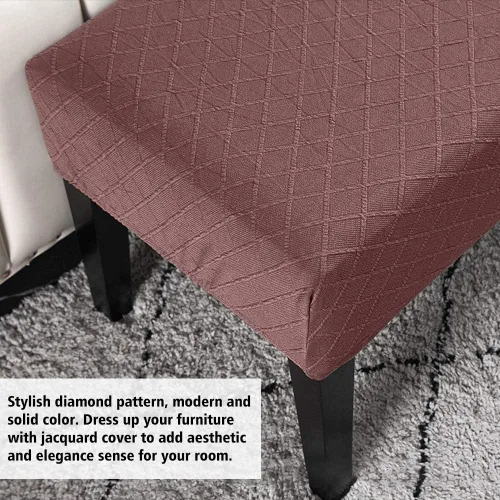 Vista 7 de Balana Fundas de banco de comedor jacquard, funda tapizada de elastano elástica, antipolvo, extraíble, lavable, protector de asiento para sala