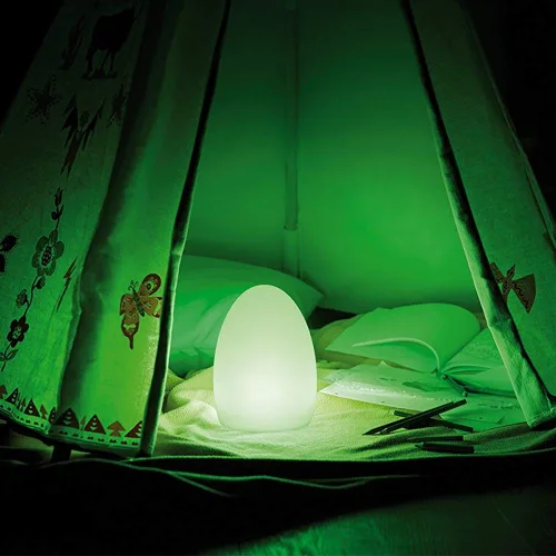 Vista 3 de Mr.Go Luz LED recargable de 8 pulgadas, luz nocturna de bebé regulable con control remoto, 16 colores y 8 brillo, impermeable y resistente a