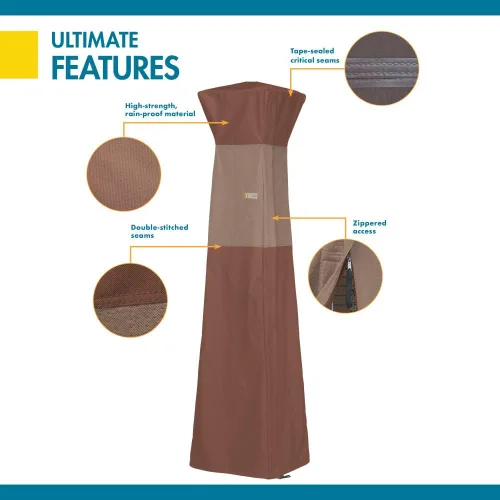 Vista 9 de DUCKCOVERS Ultimate - Funda impermeable para calentador de antorcha piramidal de patio de 21 pulgadas, cubierta para calentador de exteriores