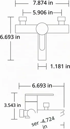 Vista 8 de CIENCIA SNA516 - Grifo de ducha de baño de acero inoxidable montado en pared, níquel cepillado, SNA516