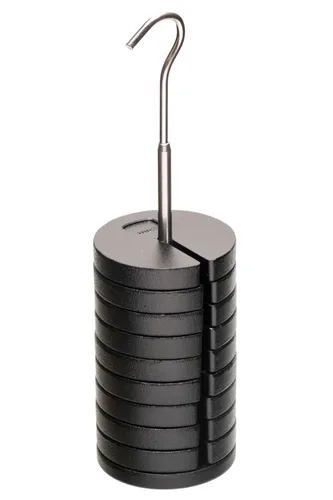 Vista 2 de EISCO Juego de masa ranurada de 10 piezas, 35.27 oz – Zinc Casted – Incluye 9 pesos (3.53 oz cada uno), un colgador (3.53 oz)