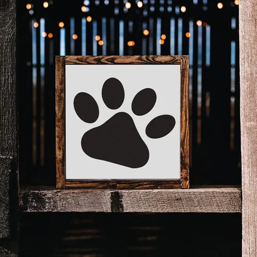 Vista 3 de Plantilla de pata de perro - Plantillas de huellas para mascotas