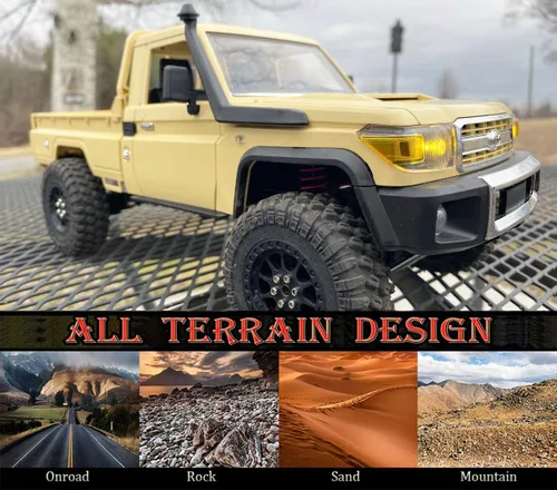 Vista 4 de WPLDEWAN RC Rock Crawler 4x4 RC Truck MN82 Toyota LC79 Camión teledirigido