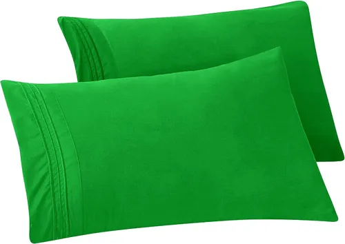 Vista 39 de Elegant Comfort Fundas de almohada sólidas de microfibra de alta calidad hotelera, tejido suave, resistente a las arrugas y a las manchas, fácil