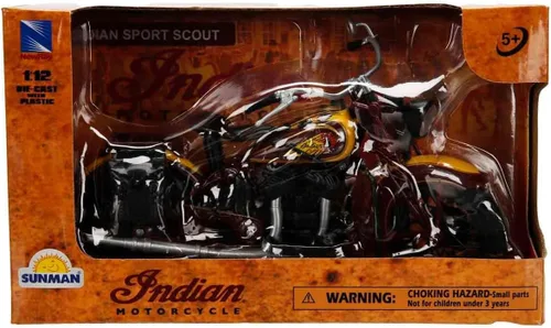 Vista 5 de NewRay Juguetes: Indian Sport Scout 1934 1:12, Marrón