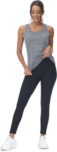 Vista 5 de TACVASEN Camiseta sin mangas para mujer, ligera, atlética, para yoga, cuello redondo, para ejercicio, fitness, para entrenamiento