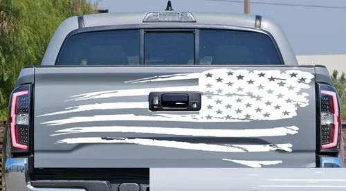 Vista 19 de Adhesivo adhesivo para puerta trasera o ventana de la puerta trasera de Estados Unidos para puerta trasera o camioneta, se adapta a Toyota Tacoma