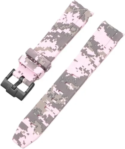 Vista 61 de Correa de camuflaje para Omega Moon Curvo Extremo Pulsera de goma de silicona Hombres Mujeres Sport Watch Band Accesorio 0.787 in