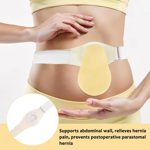 Vista 4 de EDWERD Cinturón de soporte de ostomía para abdominales y colostomía, ileostomía post operativo cuidado, 39 pulgadas de largo