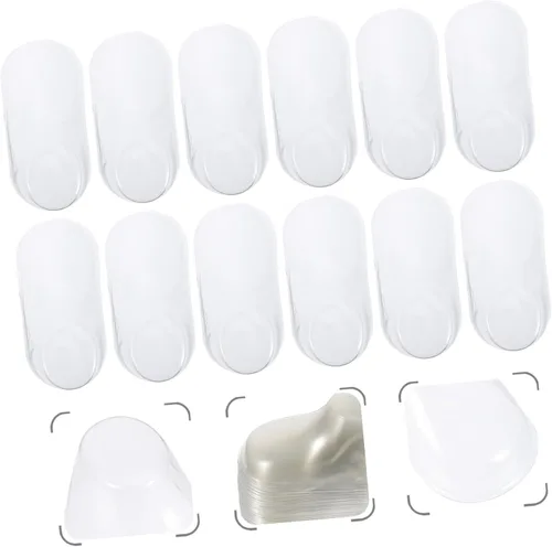 Vista 6 de Holibanna 40 piezas de zapatos transparentes para zapatos, zapatos para bebés pequeños, botines transparentes para zapatos, soporte transparente
