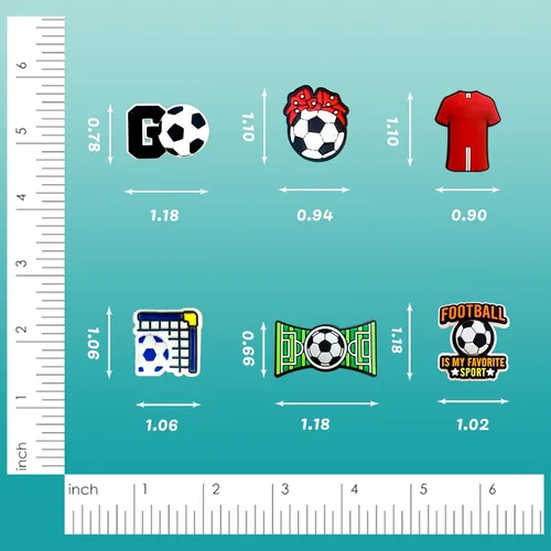 Vista 2 de Dijes deportivos para decoración de zuecos, accesorios para hombres de béisbol, sóftbol, fútbol, baloncesto, fútbol, accesorios