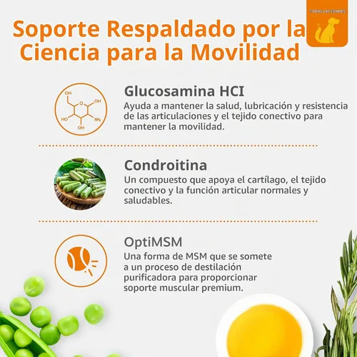 Vista 3 de Zesty Paws Cadera y articulación para perros, glucosamina para perros Suplemento de cadera y articulaciones con condroitina, MSM, vitaminas C y E