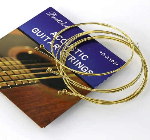 Vista 4 de Cuerdas de guitarra acústica A103, bronce, luz media (1 juego)