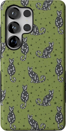 Vista 467 de Casely Funda para Galaxy S9 Postura de cadáver Yoga de esqueleto Diseño protector delgado esencial de doble capa