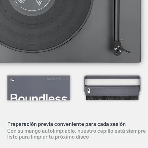 Vista 9 de Boundless Audio - Cepillo limpiador de discos - Cepillo antiestático de fibra de carbono para vinilo - Accesorios para tocadiscos para limpieza