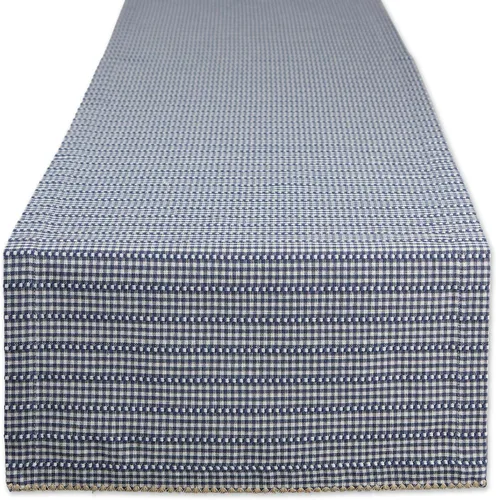 Vista 16 de DII Farmhouse Gingham, colección de mesa a cuadros, camino de mesa, 14x72, negro