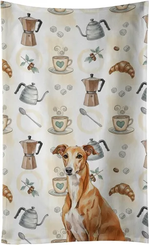 Vista 95 de Caroline's Treasures Afghan Hound - Toalla de cocina para barra de café, terciopelo frontal y lazo de algodón, lavable a máquina Sabueso afgano