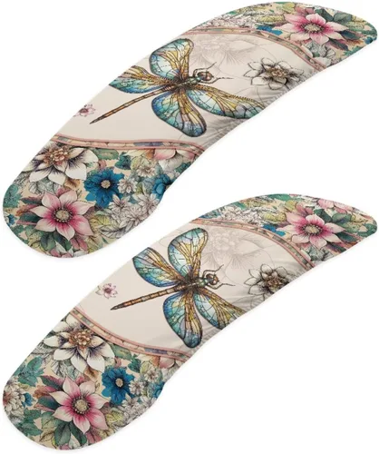 Vista 30 de Fundas para reposabrazos de silla de escritorio con estampado de estrellas de gato, 2 fundas elásticas para reposabrazos de silla de oficina, a