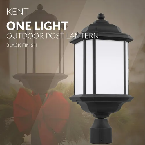 Vista 5 de Iluminación Sea Gull Lighting Kent Uniluminación exterior, Negro, 82529-12, 100watts, 120 volts