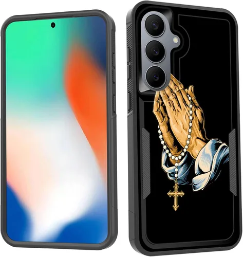 Vista 97 de Funda para Galaxy S26 FE, doble capa, protección contra caídas de grado militar de 10 pies, antideslizante, resistente a prueba de golpes, para Cruz
