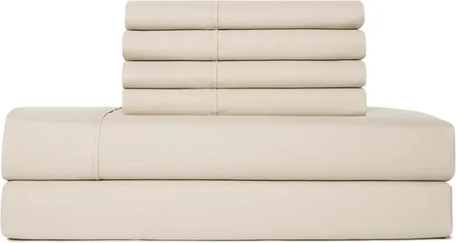 Vista 20 de Juego de sábanas tamaño individual XL de 4 piezas con 2 fundas de almohada envolventes, sábanas de microfibra suave de bolsillo profundo